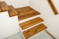 Preview: Stair tread Solid Oak Hardwood, Rustic grade, 40 mm, natural oiled